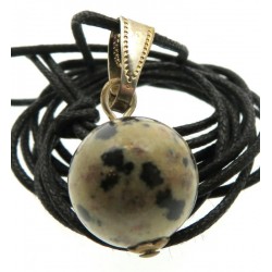 12mm Dalmation Jasper Gemstone Sphere Pendant